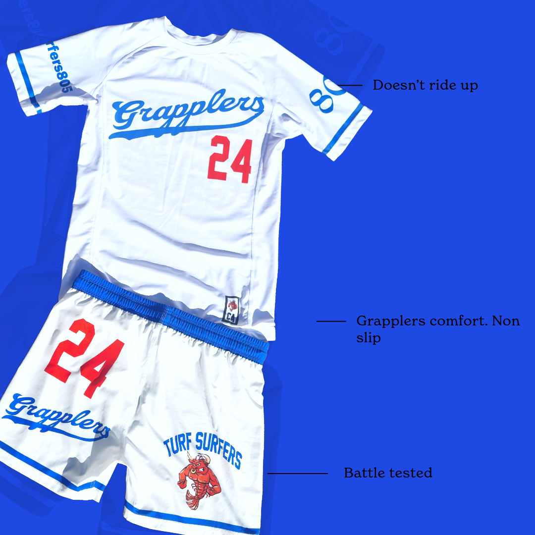 Grapplers White NoGi Rashguard